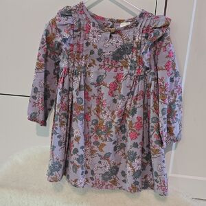 OshKosh B'gosh Floral Kids Dress - Gray and Pink